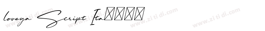 loveya Script Ita字体转换